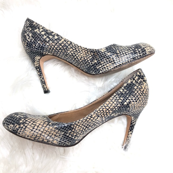 Corso Como Shoes - Corso Como snake print round toe heels